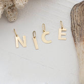 14K yellow gold Letter D pendant